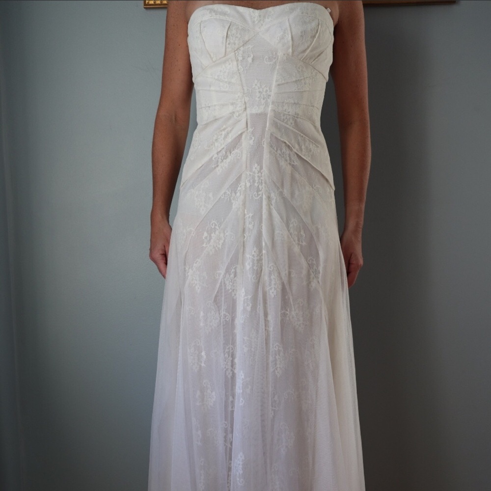 BCBGMAXAZRIA ivory gown NWT for wedding, prom